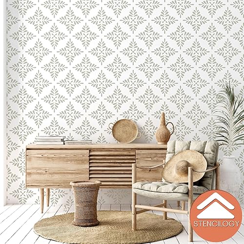 Miniatura 3 de STENCILOGY® / Pechora - Plantilla de pared XL de 23 "x 33", Plantillas de pared grandes para pintura, Plantillas para paredes, Plantilla de pared de