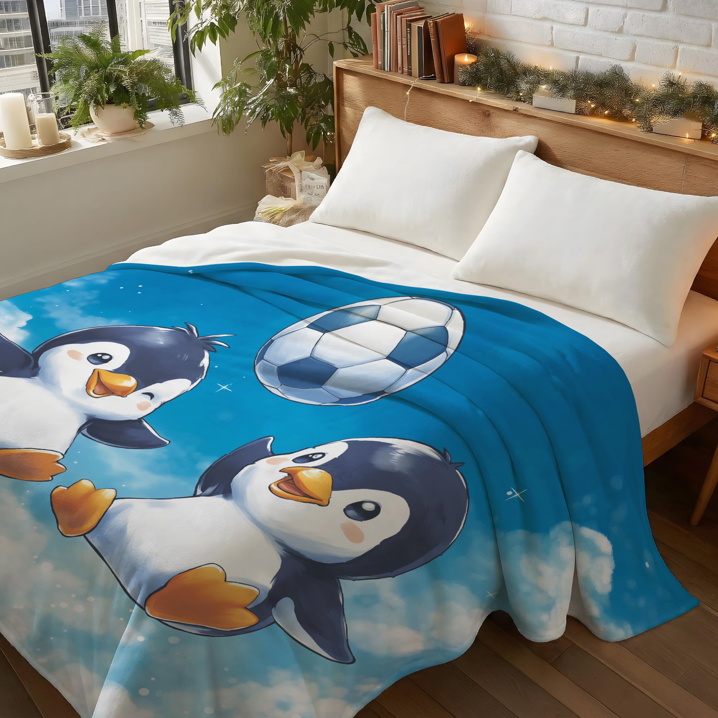 Genérico Niespodzianki i zabawne prezenty-koc z nadrukiem dla ojca matki bliskich i bliskich - błękitne niebo anime koc na sofę polarową miękki termiczny 220 x 270 cm