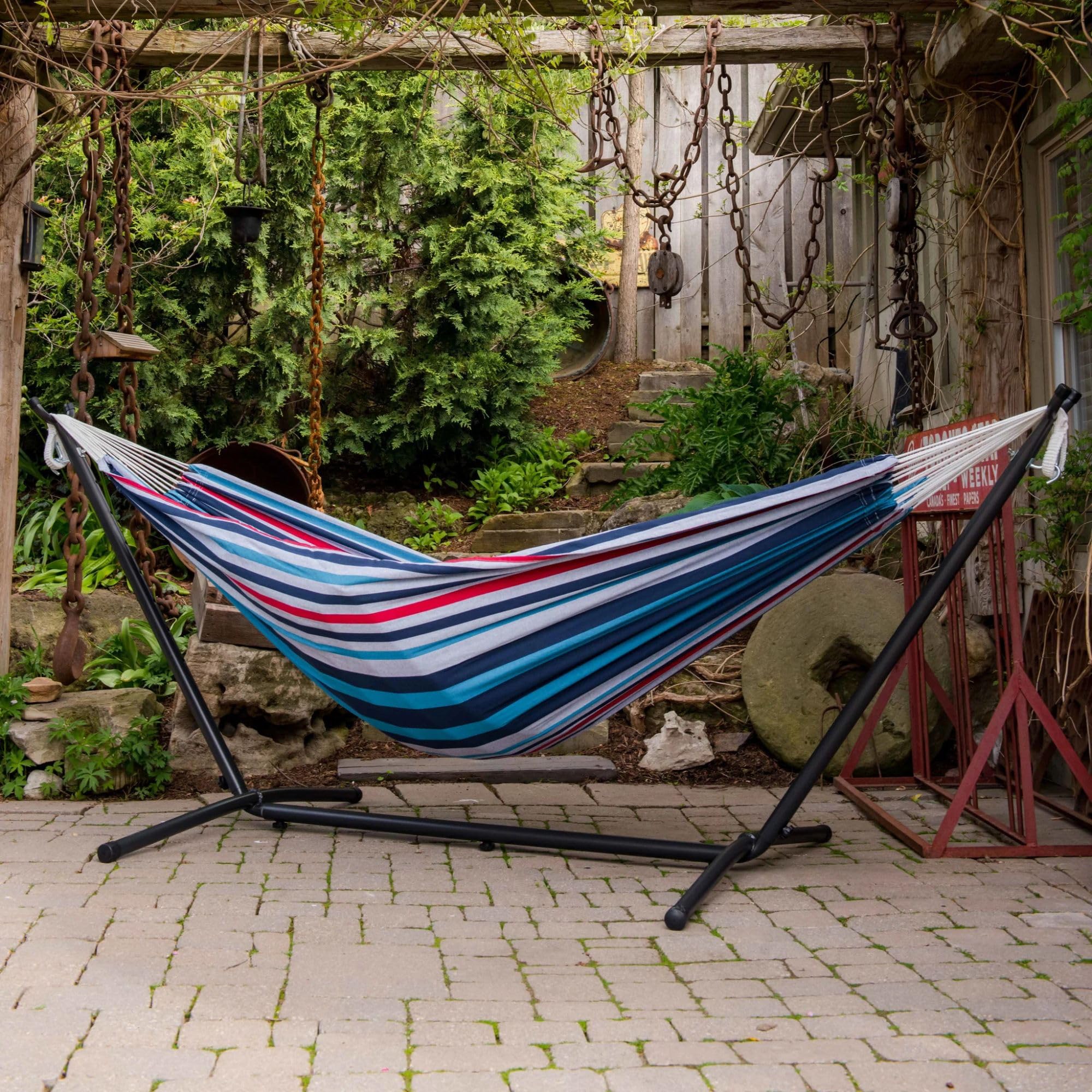Amazon.com : Vivere Double Cotton Hammock with Space Saving Steel