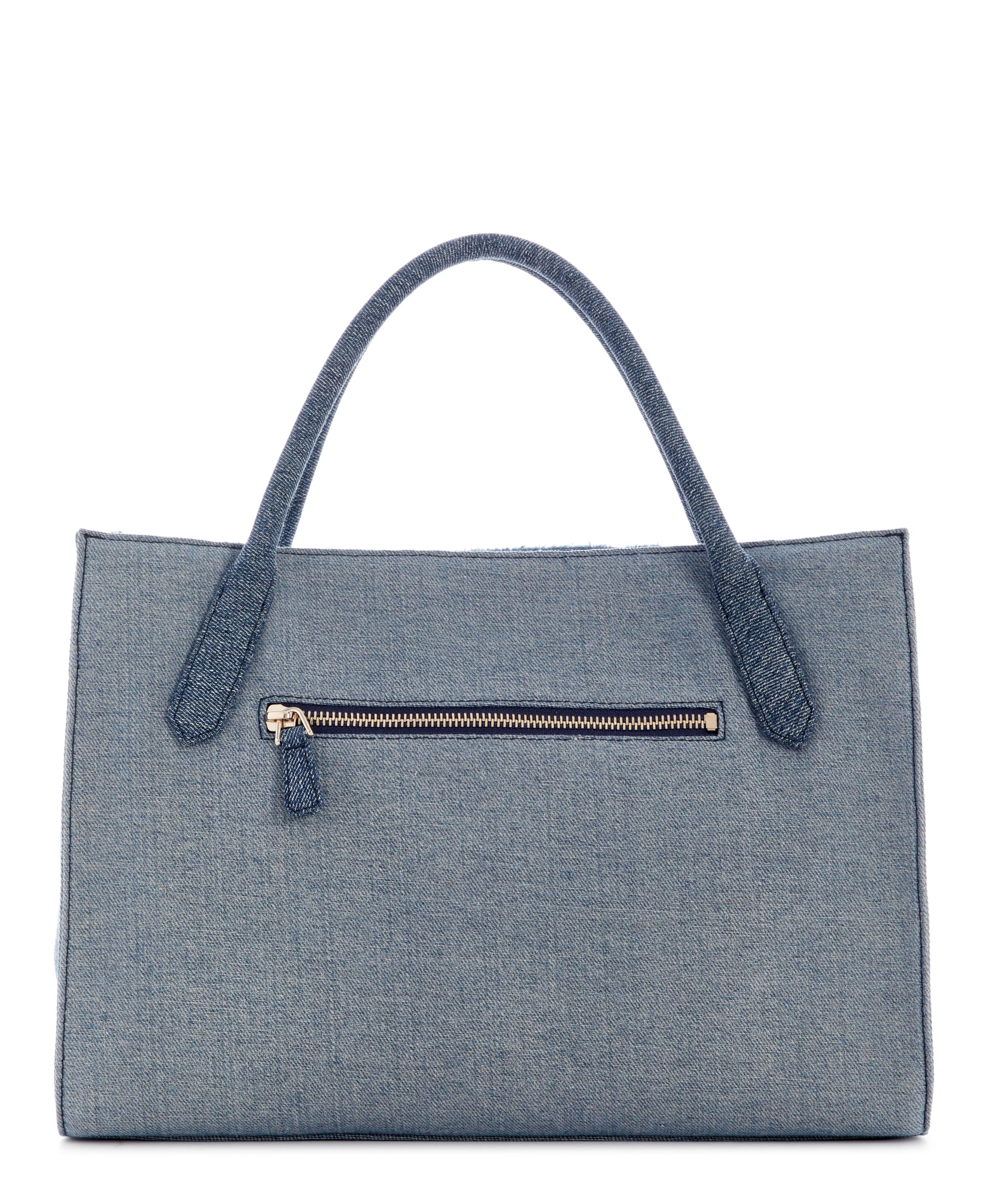 GUESS Handtasche Umhängetasche Jodi Tote Denim Multi blau