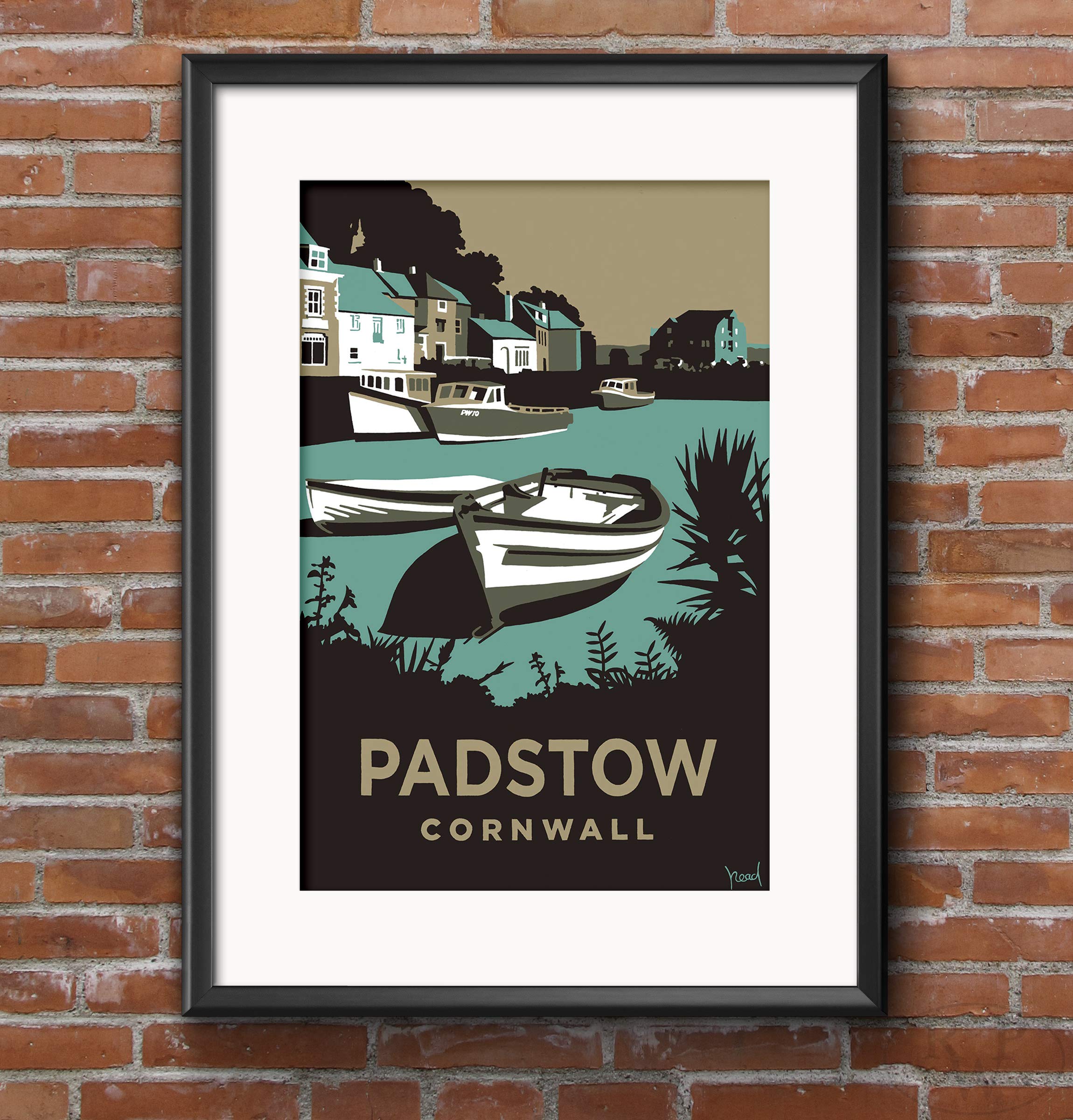 RPW Vintage Padstow Cornwall Travel Poster Wall Art print Various sizes (A4)