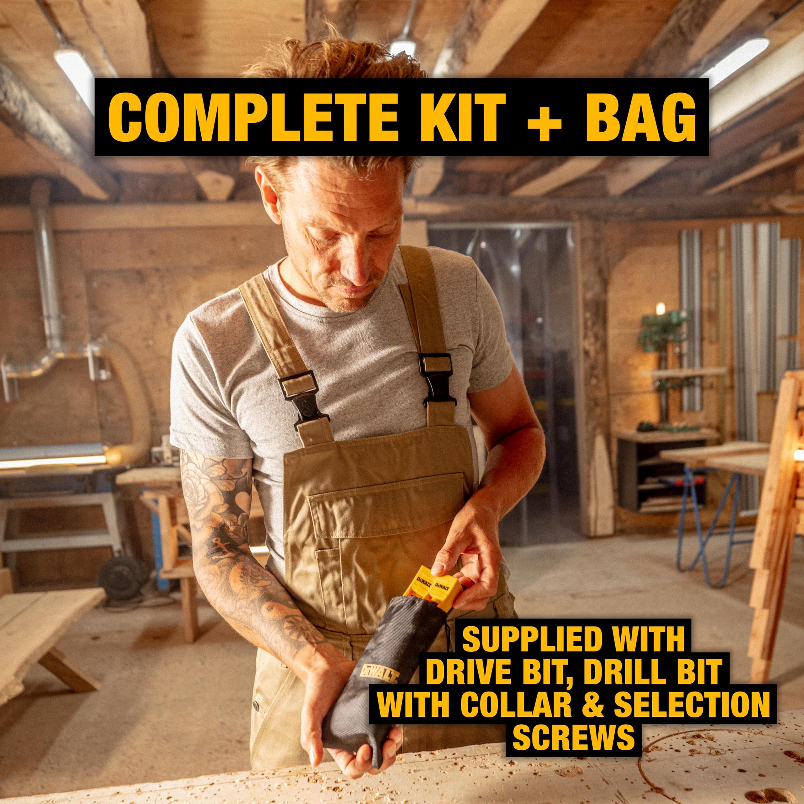 DEWALT All-In-One Pro Pocket Hole with FlexBar™ Technology, Single, Twin & Wide Jig Kit with Drill Guide - Image 2