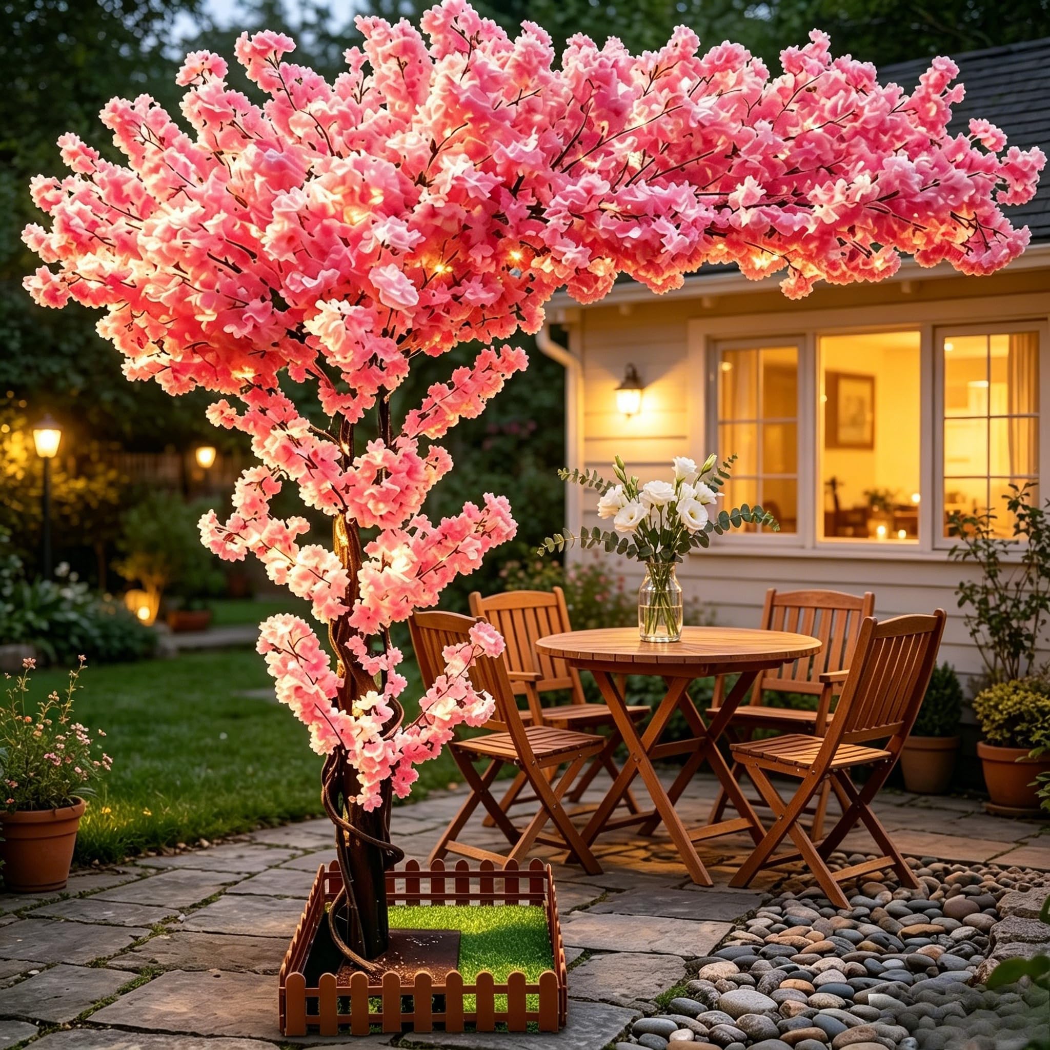 Amazon.com: 8.2FT Pink Artificial Cherry Blossom Tree with 1200+