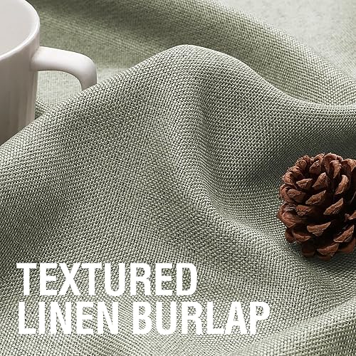 Miniatura 50 de H.VERSAILTEX Cortinas opacas de lino de 96 pulgadas de largo con aislamiento térmico para oscurecer la habitación, cortinas de lino con textura