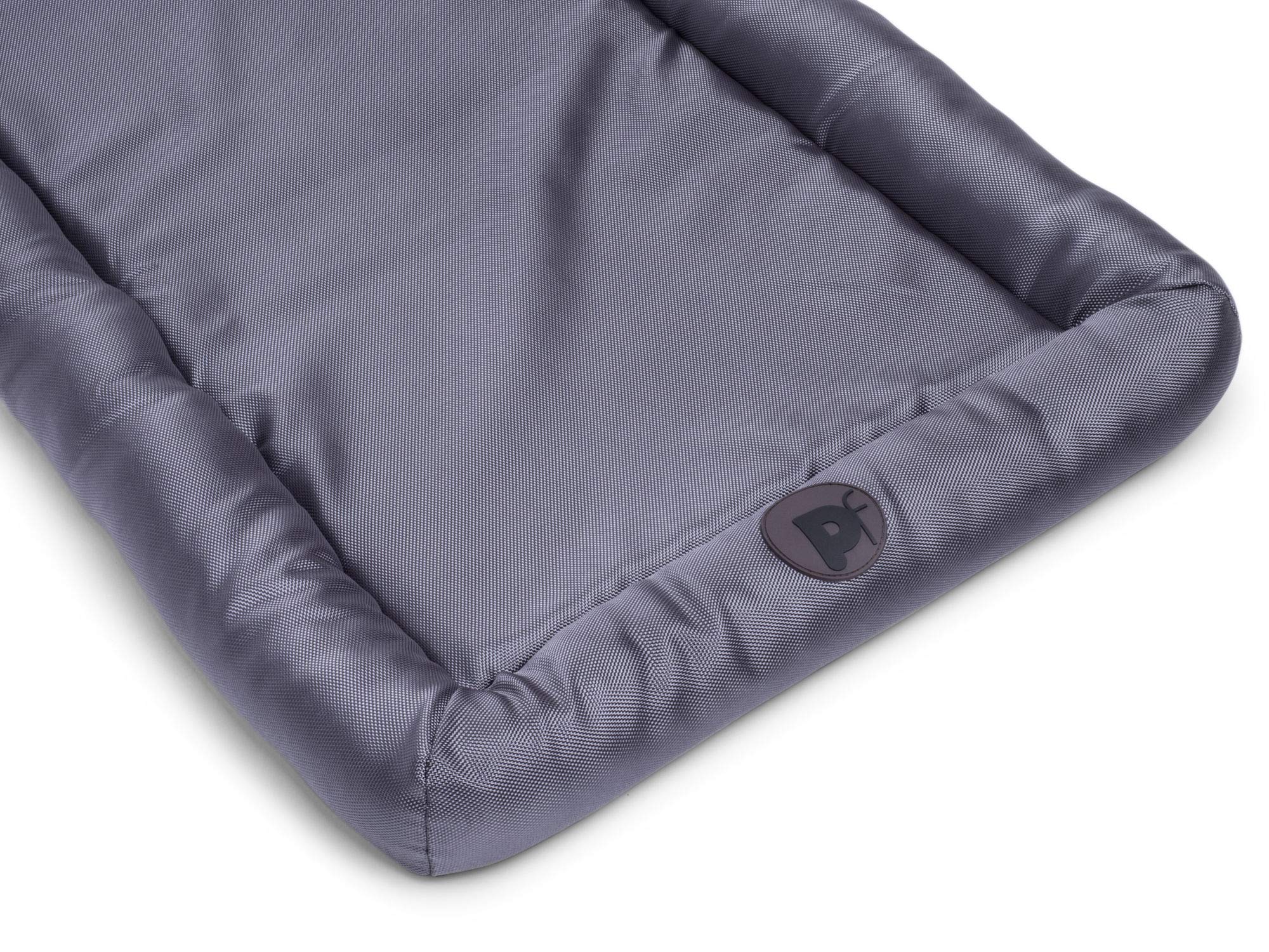 Petface Colchón Impermeable de Espuma viscoelástica para Perro, 100,5 cm, Color Gris