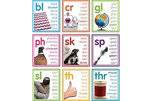 Teacher Created Resources Colorful Photo Cards Digraphs and Blends Bulletin Board