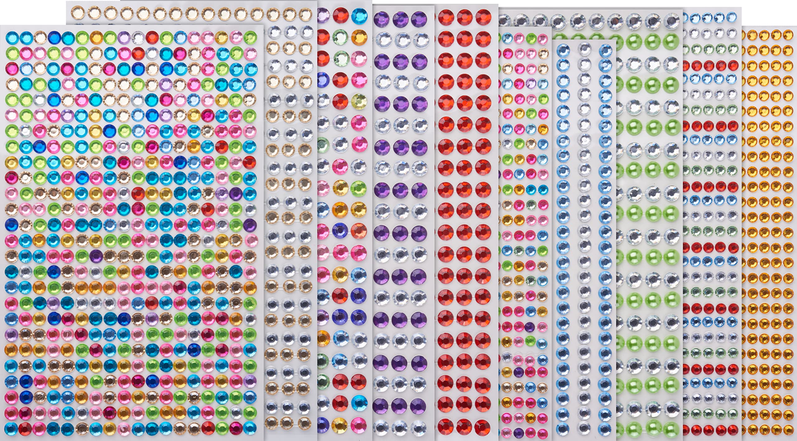 Creativ Self-Adhesive Rhinestone Borders in Metallic Colours