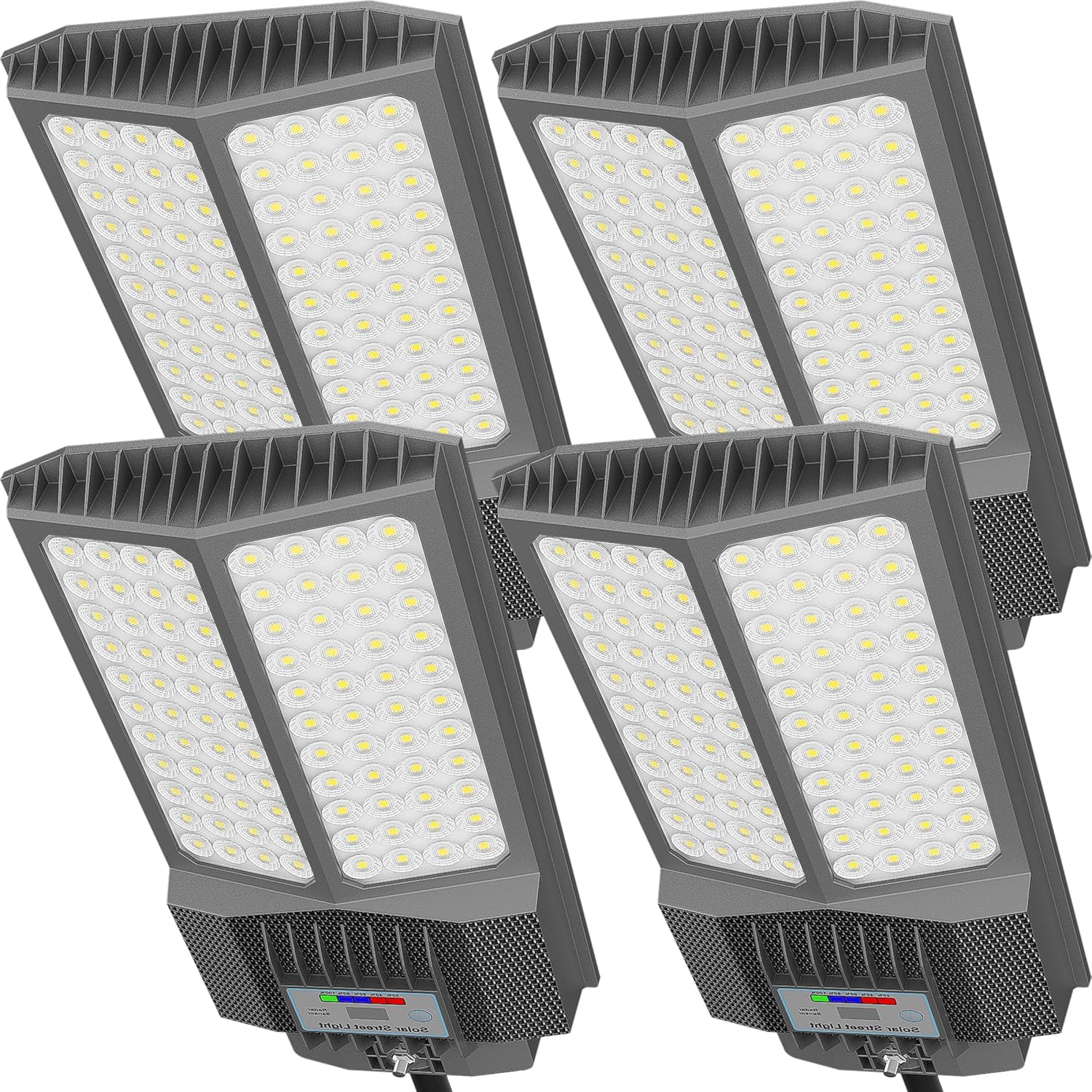 9800W Solar Street Lights Outdoor,750000Lm Solar Parking Lot Lights Commercial Street Light Dusk to Dawn,7000K LED Security Flood Light with Motion Sensor and Remote Control for Street,Court,Yard