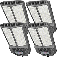 Vista 12 de Luz de calle solar loyoele de 8000 W para exteriores, resistente al agua, luz de calle LED solar al aire libre de 120,000 lúmenes 7000 K