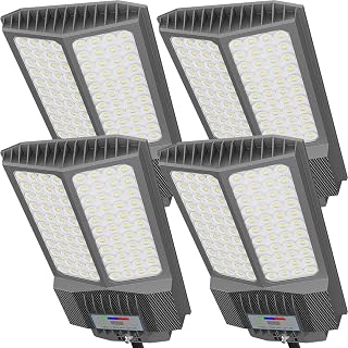 9800W Solar Street Lights Outdoor,750000Lm Solar Parking Lot Lights Commercial Street Light Dusk to Dawn,7000K LED Security Flood Light with Motion Sensor and Remote Control for Street,Court,Yard