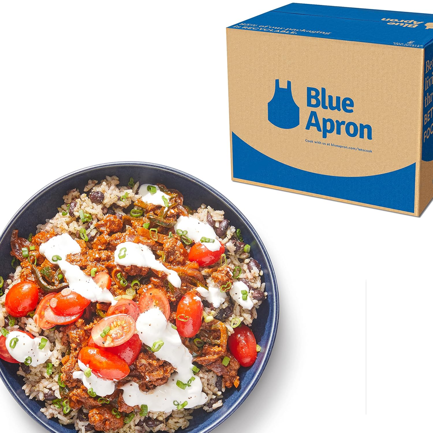 Blue Apron Beef & Rice Bowls Family Meal Kit + Salad, 4