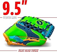 Vista 3 de Franklin Sports - Juego de guante de béisbol para niños + juegos de pelota de espuma - Guantes de teeball Meshtek para niños + bebés - Lanzamiento