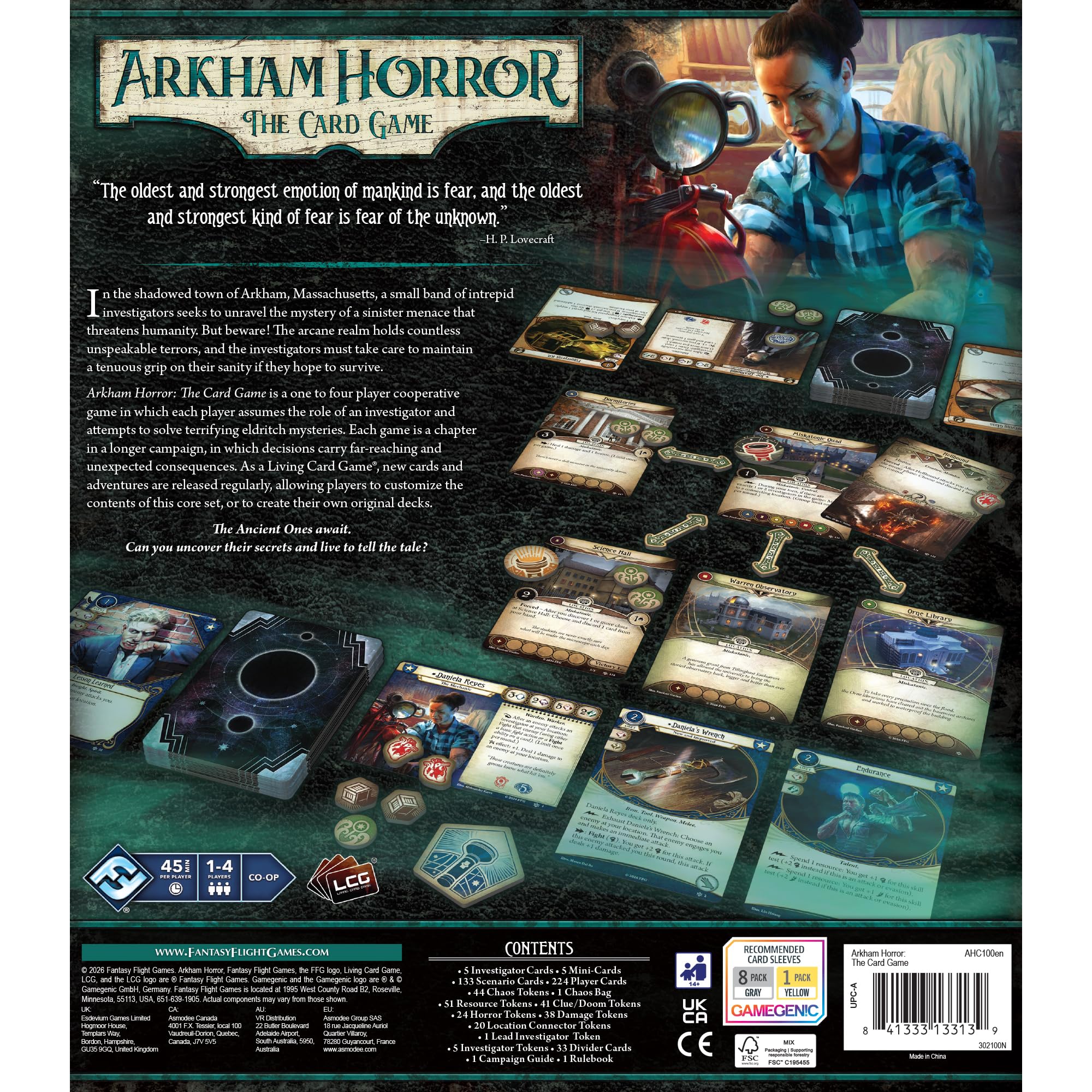 Asmodee Arkham Horror: Gra karciana - Chapter Two Core Set - Kooperacyjna gra karciana od 14 lat - 1 do 4 graczy - 45-180 minut czasu gry