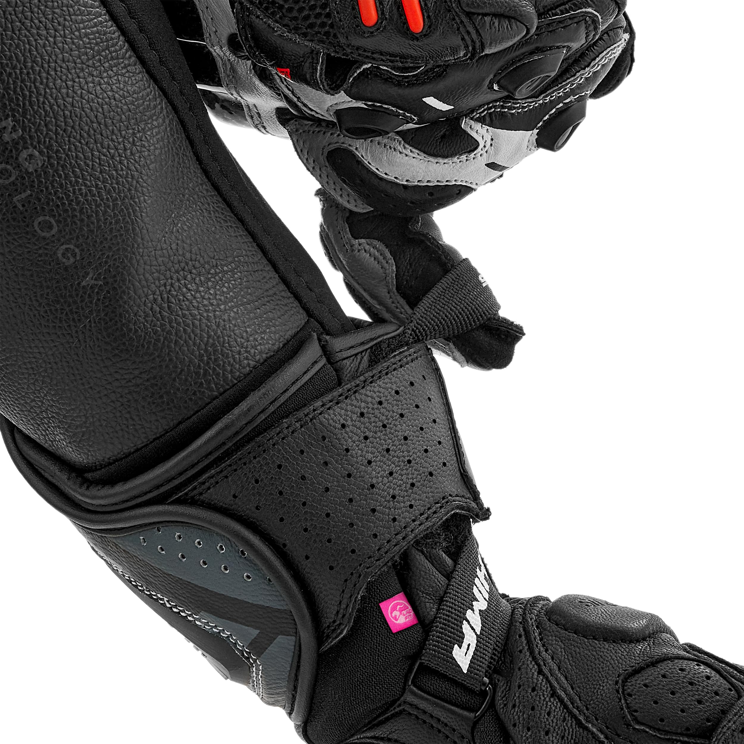 SHIMA RS-3 Motorrad Handschuhe Damen Leder Lange Sommer Motorradhandschuhe Schutz Touchscreen Touren Lederhandschuhe Motorcycle Belüftet Verstärkt Scheibenwischer (Damen, Rosa, XS)