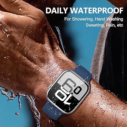 Miniatura 126 de Misxi [Paquete de 2] - Funda impermeable con botón para Apple Watch Series 6, SE, Series 5, Series 4 de 40 mm, funda protectora anticaídas de 1