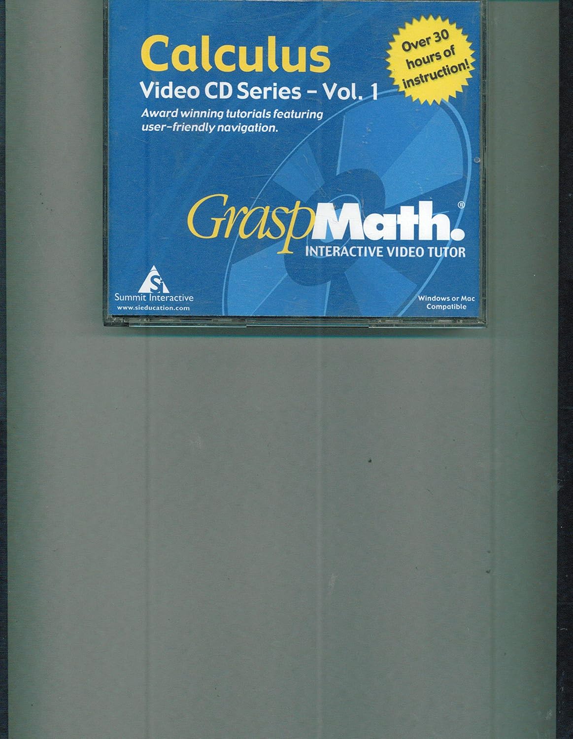 GraspMath Interactive Video Tutor: Calculus, Volume 1