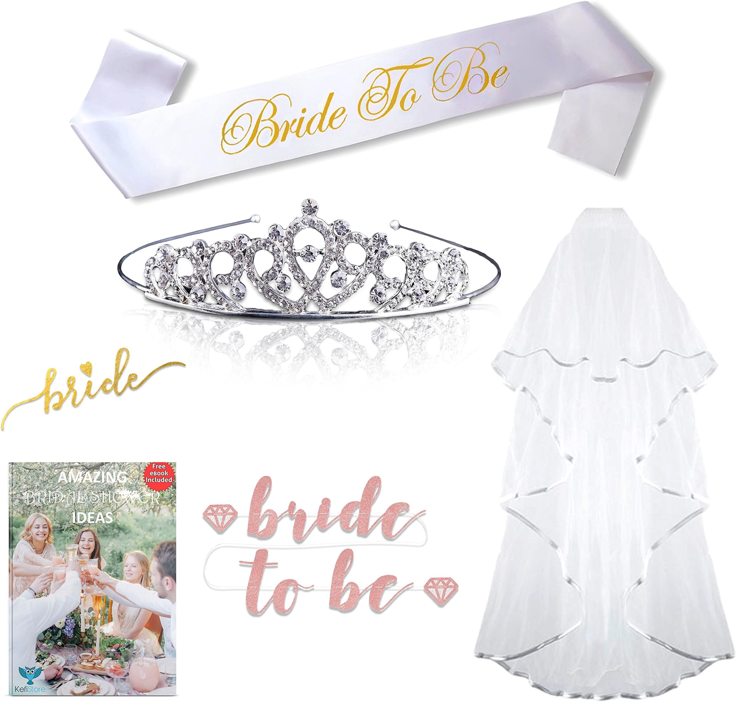 Bachelorette Party Decorations Bridal Shower Decor Supplies For Women Pink & Gold Free ebook Game & Invitation Ideas Set