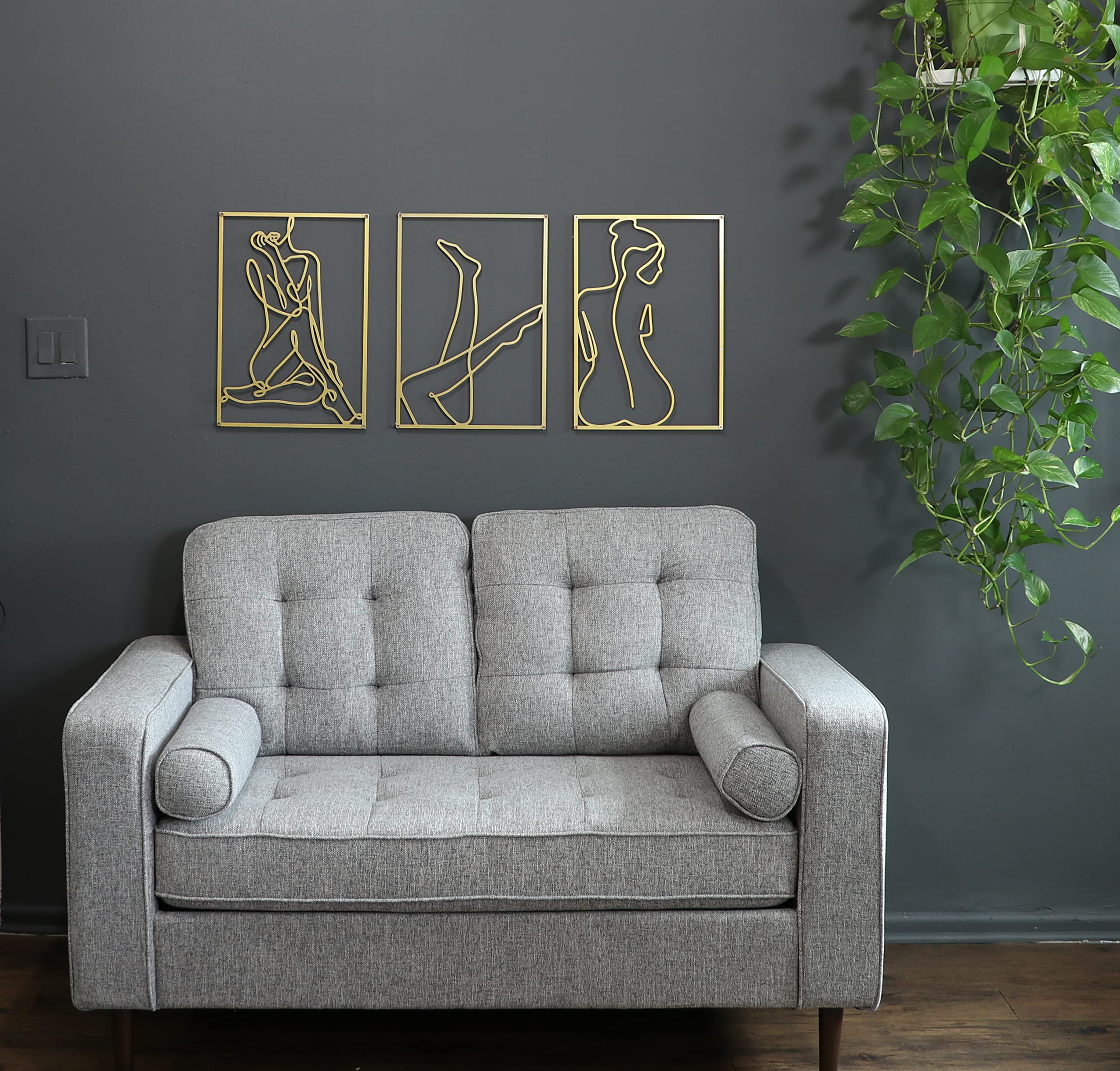 Buy Gold Wall Decor large modern wall decor set Real Metal Wall Art