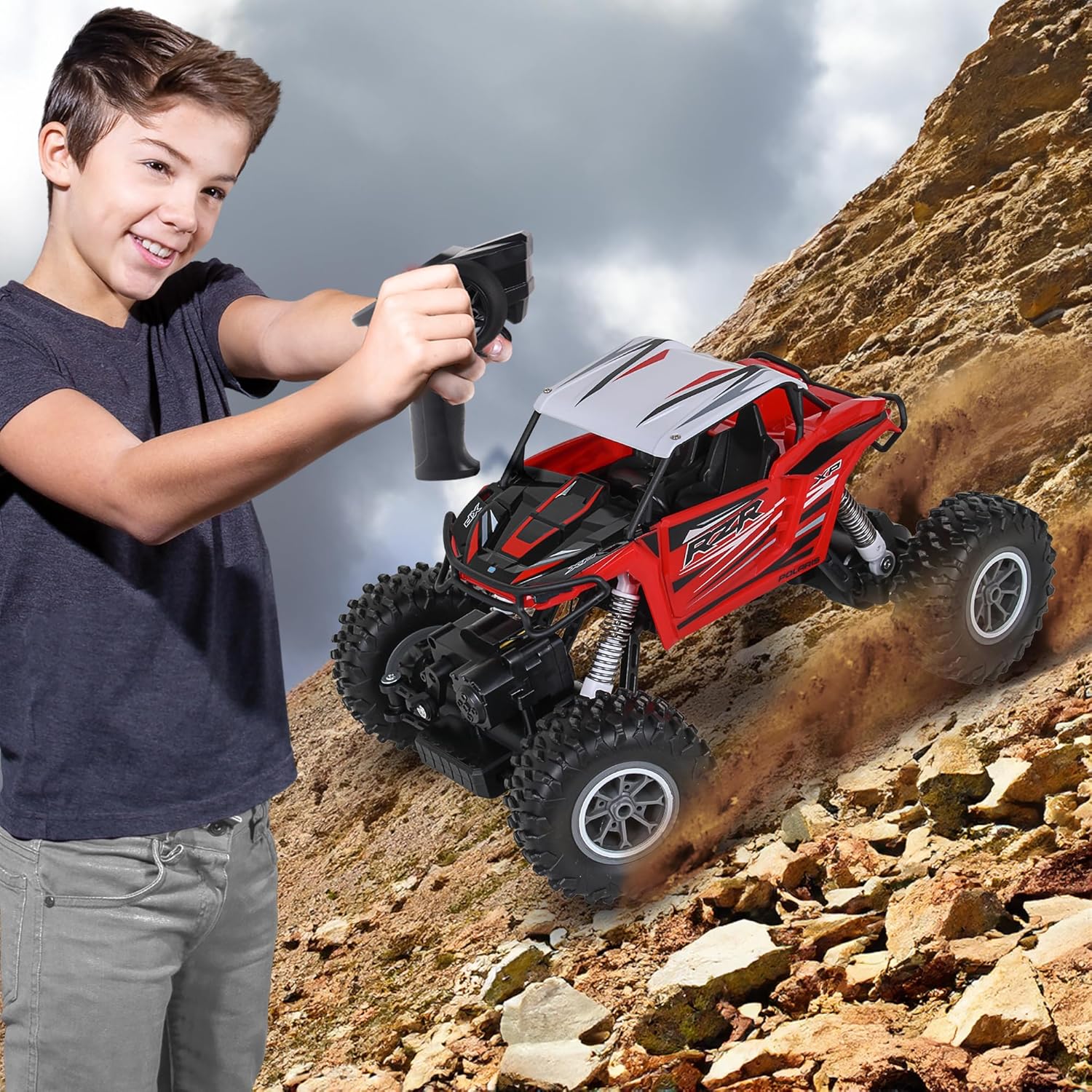 NKOK Polaris® R/C Off-Road 4WD (2.4GHz) RZR XP 1000 (Red)