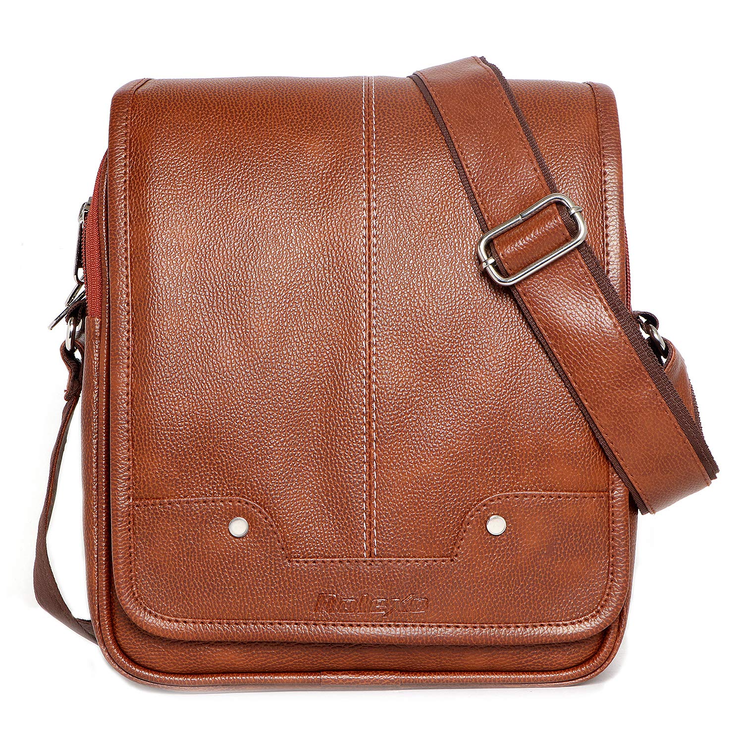 Men's Synthetic Leather Sling Cross Body Travel Business Messenger Bag-image-34