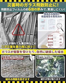 Amazon｜GOKEI 防犯フィルム 窓ガラス 飛散防止 透明ガラス 専用