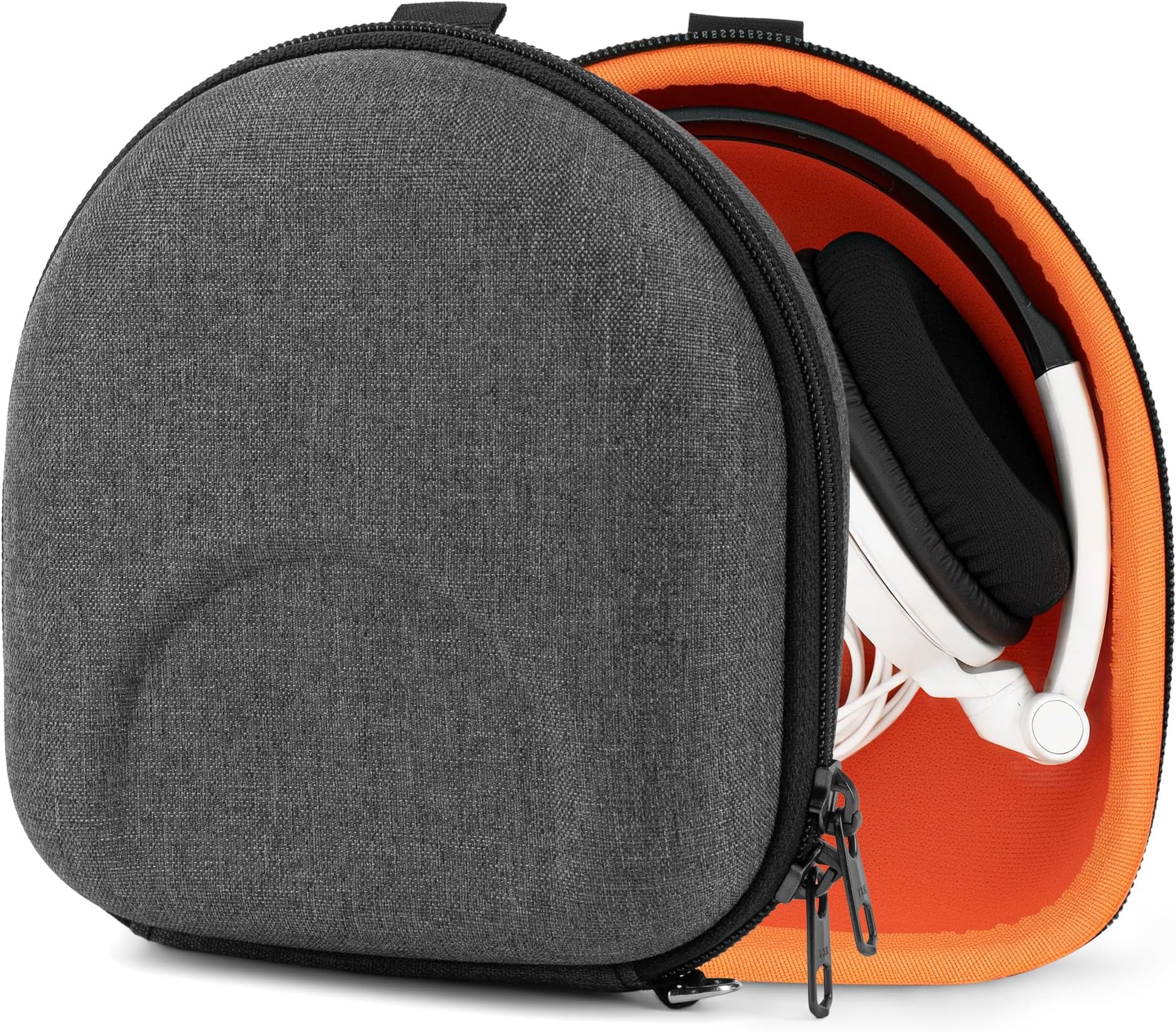 Geekria Shield Headphones Case for Foldable On-Ear Headsets, Replacement Protective Hard Shell Travel Carrying Bag, Compatible with Audio-Technica SJ55 and More (Dark Grey)