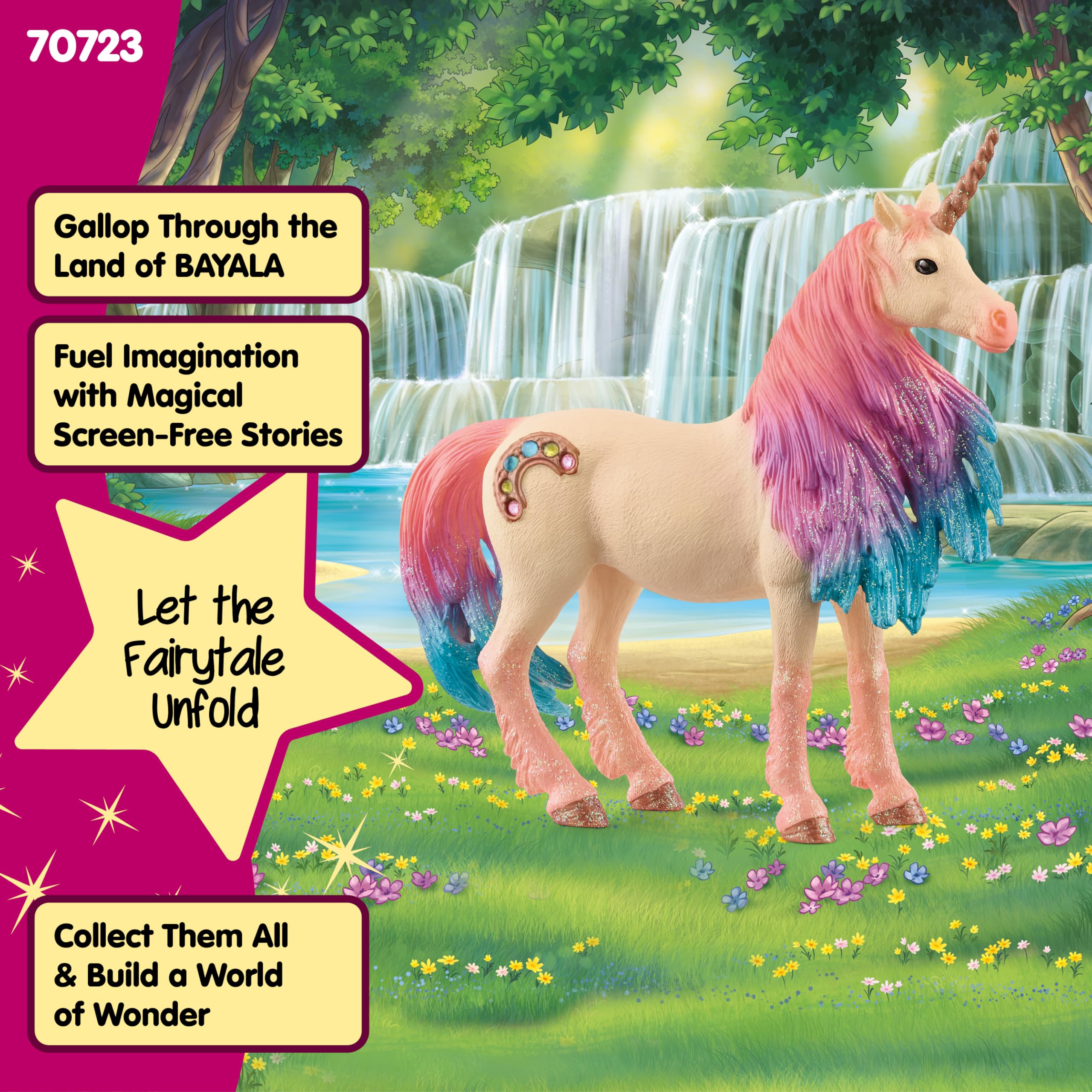 schleich BAYALA | Jednorożec Marshmallow 70723 | szczegółowa figurka z błyszczącymi elementami | prezent dla dzieci od 5 lat | figurka kolekcjonerska 13 x 4 x 13 cm