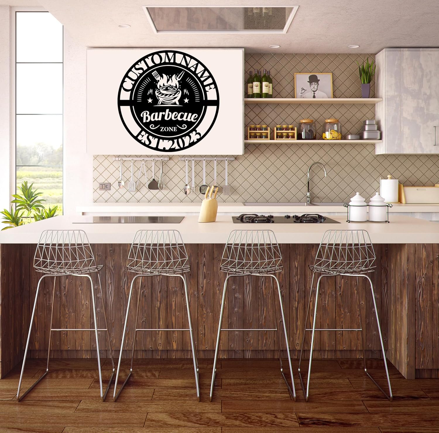Custom BBQ Metal Wall Signs - Personalized BBQ Metal Wall Art - BBQ Metal Wall Decor - Personalized Grill Sign - Smoker And Grilling Gift - Housewarming Gifts
