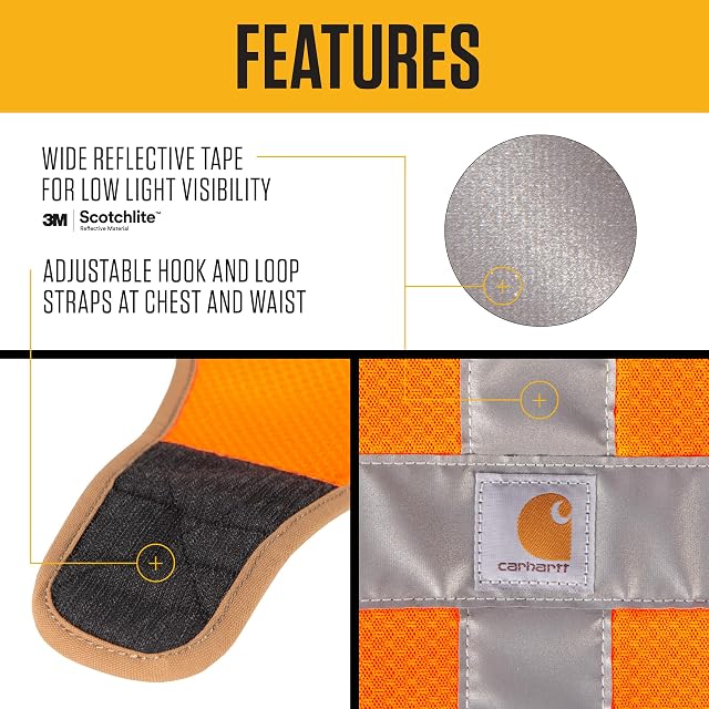 Foto 3 de 5 de Carhartt Dog Safety Vest, CHALECO DE SEGURIDAD PARA PERROS Niños Bebes, HUNTER ORANGE