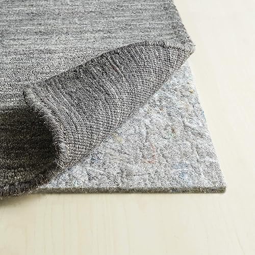 RUGPADUSA - Basics - 9' Round - 1/4" Thick - 100% Felt - Protective Cushioning Rug Pad - Safe for All Floors and Finishes Including Hardwoods