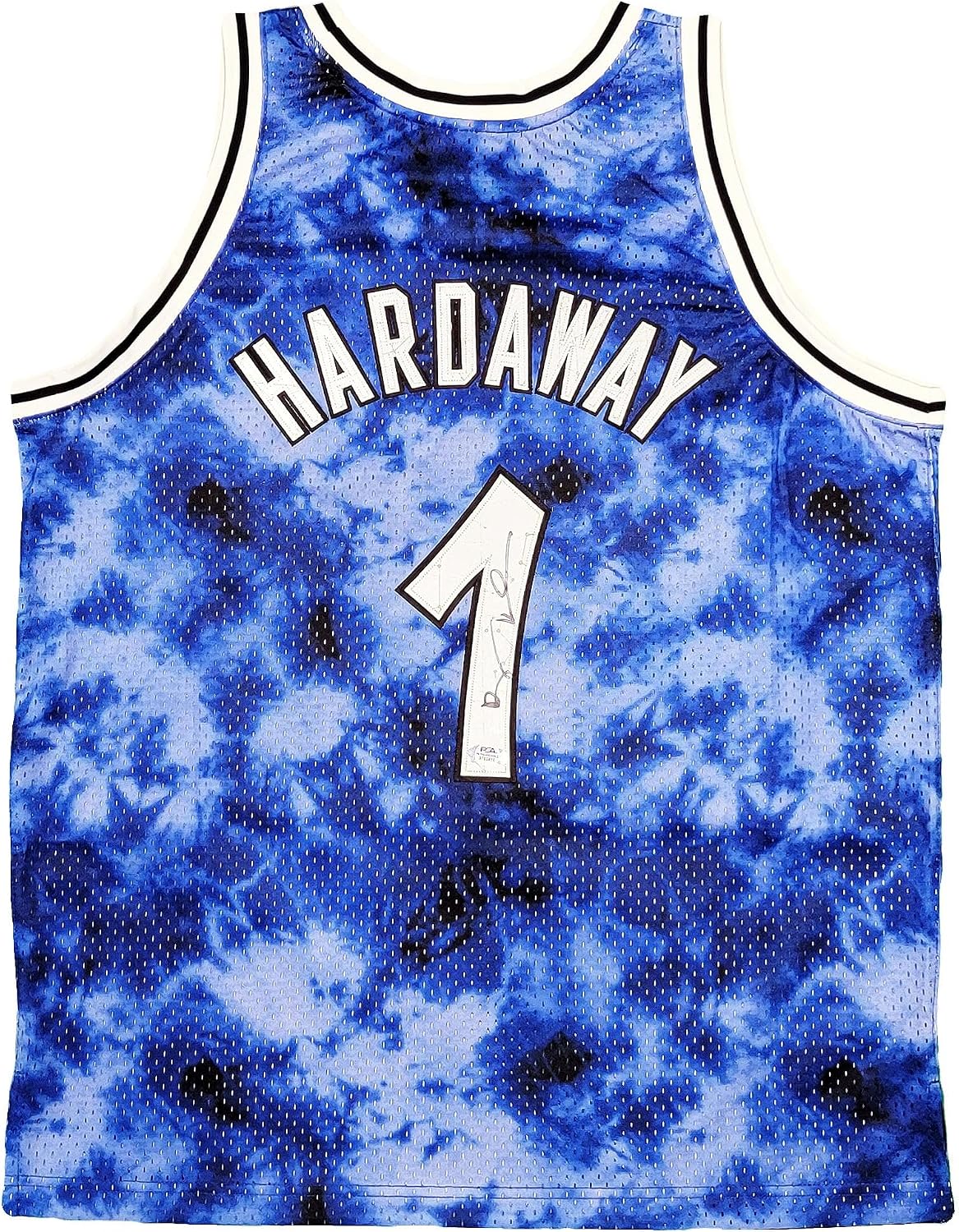 Orlando Magic Anfernee Penny Hardaway Autographed Authentic Mitchell & Ness Galaxy 1994-95 Hardwood Classic Swingman Jersey Size L PSA/DNA Stock #208259 - Autographed NBA Jerseys