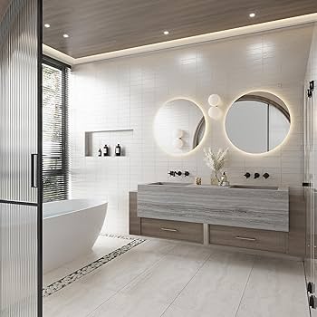 Amazon.co.jp: 光沢のあるホワイトセラミック地下鉄タイル38枚