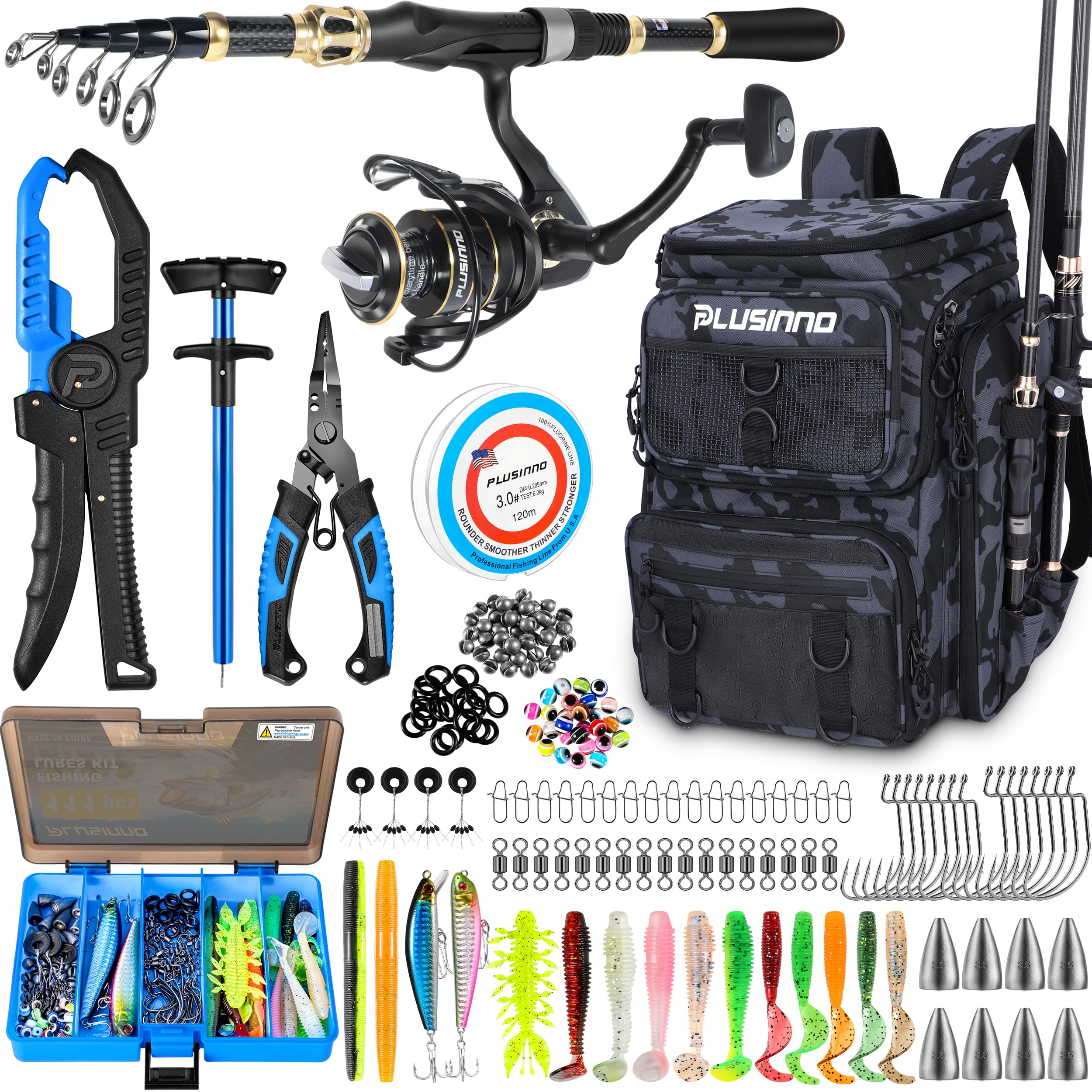 PLUSINNO Fishing Backpack - Tackle Storage & FREE SHIPPING -15