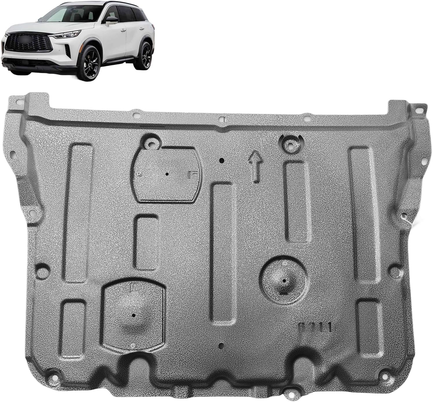 Front Engine Splash Shield Fit for Infiniti QX60 2022-2024 & Nissan Pathfinder 2024 2025 Engine Case Guards Suitable for QX60/Pathfinder Under Engine Cover Mud Flaps Directly Replace Original