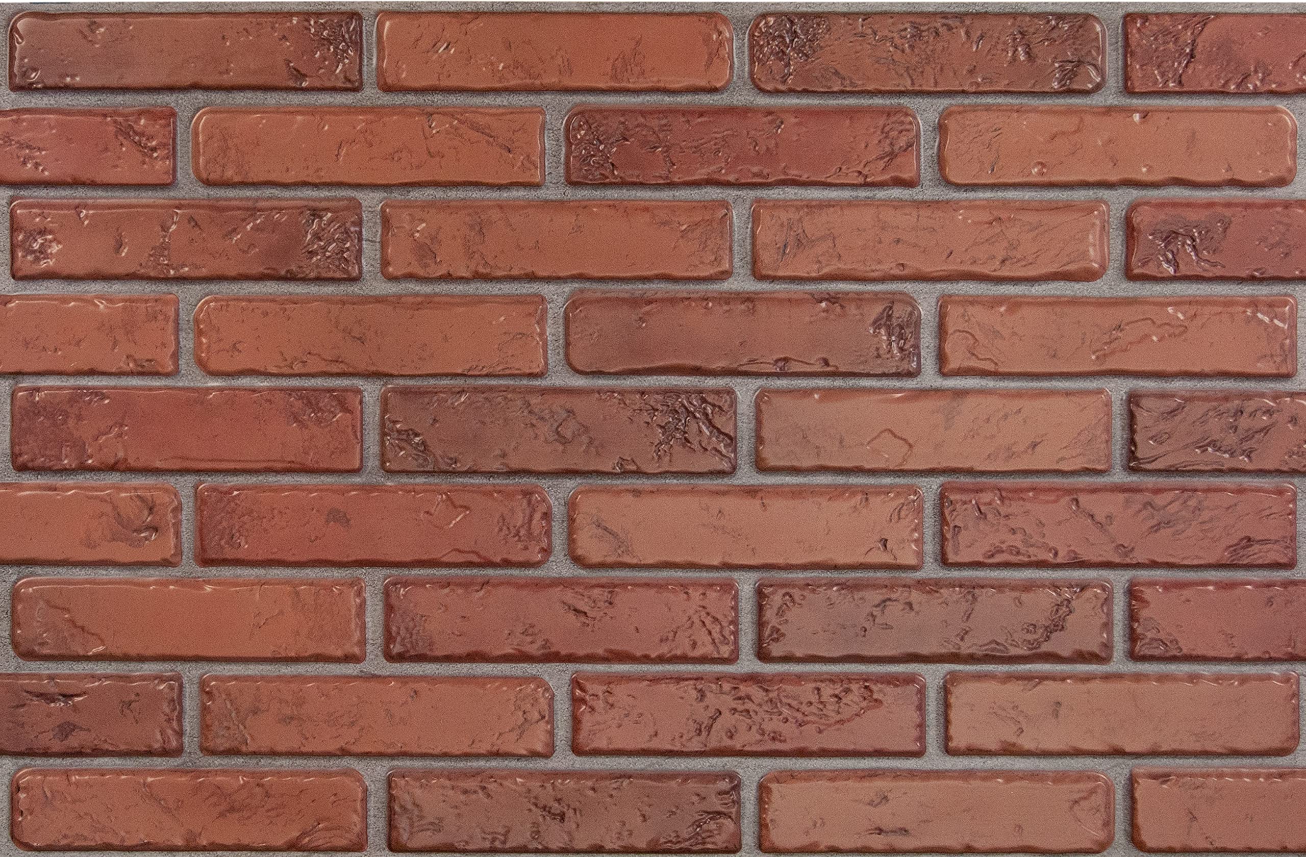 Grace Baltic Natural Brick Pvc Plastic Wall Panels 3D Decorative Tiles Cladding - (Pack 8 Pcs/3.84 Sqm)