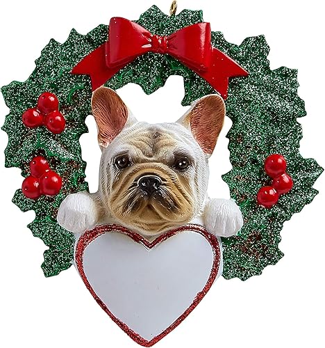 Miniatura 2 de Adornos de Navidad personalizados para perros 2024, adorno de bulldog francés, corona de perro para amantes de los perros, adorno de primera Navidad