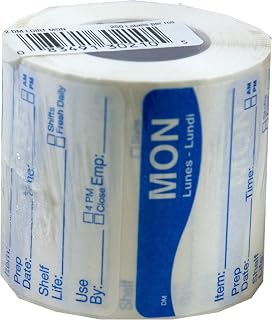 DayMark Safety Systems DissolveMark IT112213-1 "MON" Day of The Week Label, 2" x 2", Blue, Roll of 250