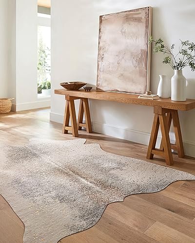 Miniatura 2 de Loloi II Bryce Collection - Alfombra de piel de vaca sintética., Polipropileno, plateado (StoneSilver)