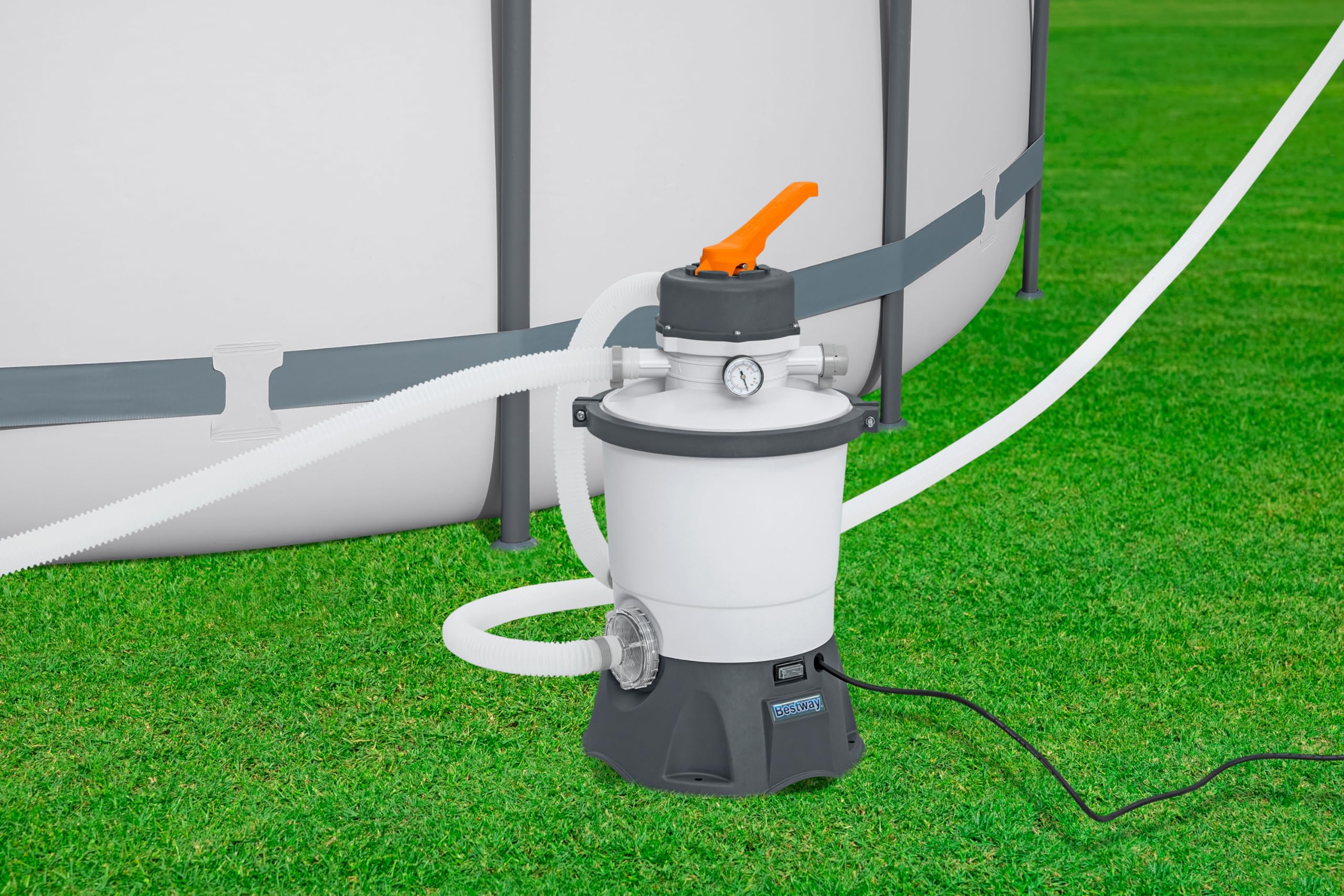 BESTWAY Depuradora de Arena Flowclear de 3.028 L/h 30,6x30,6x62 cm Blanco