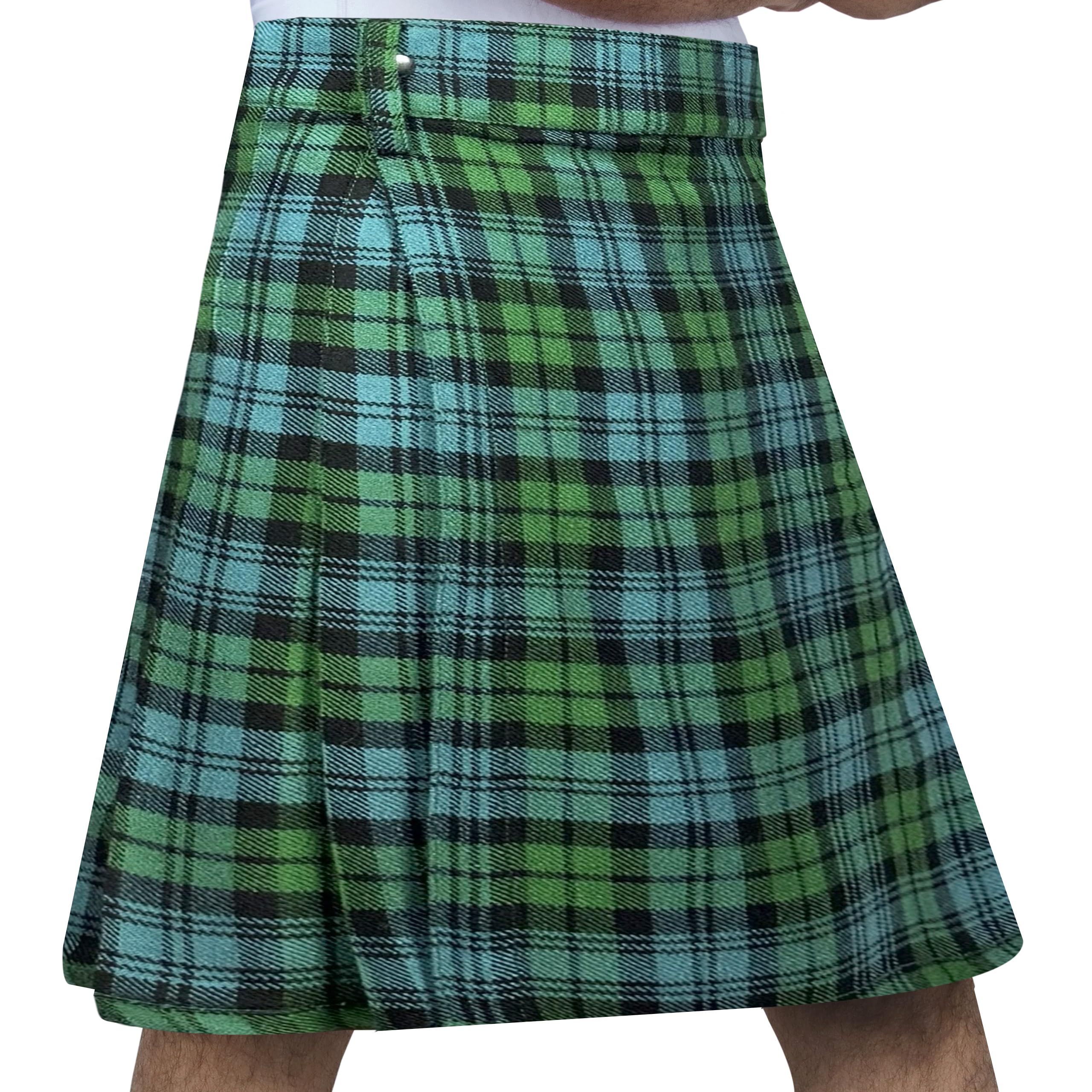 DSS KILTS- Adjustable Tartan Kilt for Men Lightweight Quick Wear Velcro Wrap Knife Pleats Belt Loops Casual Scottish Kilt, Campbell Ancient, 36-38 — image 1