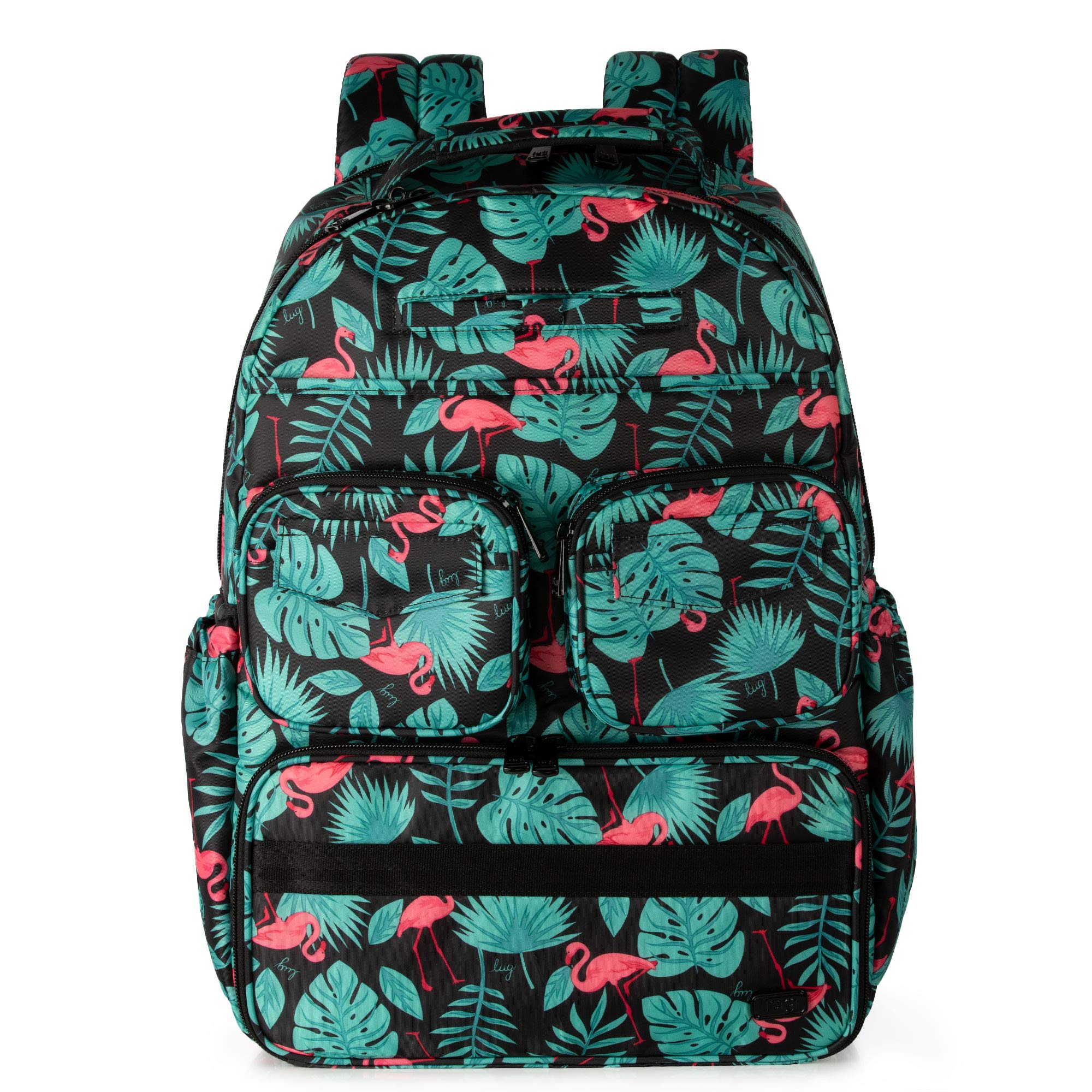 NEW LUG FLAMINGO BLACK PUDDLE JUMPER BACKPACK TRAVEL PACKABLE Lug Packable Backpack - Puddle Jumper SE - QVC.com main image 4