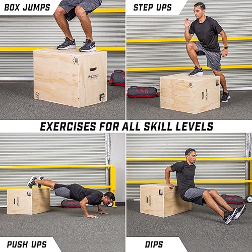 Miniatura 9 de GoSports Fitness Launch Box - 3-in-1 Plyo Jump Box for Exercises of All Skill Levels