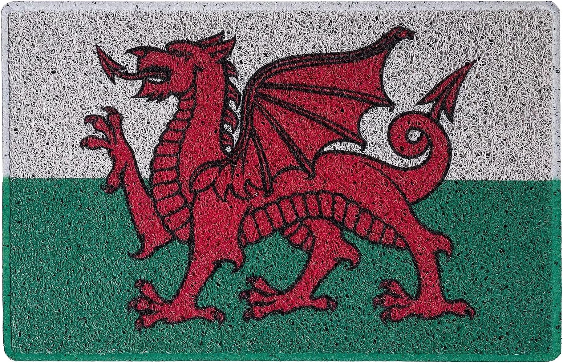 Nicoman Wales Dragon Flag Door Mat, Spaghetti Doormat, 60x40cm