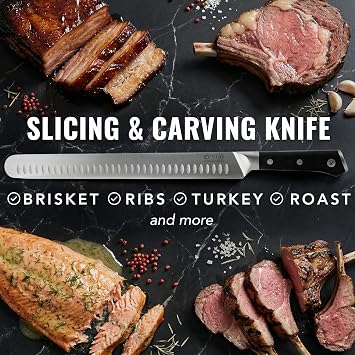 Cutluxe Brisket Knife, 12 Carving & Slicing Knife for Meat & BBQ