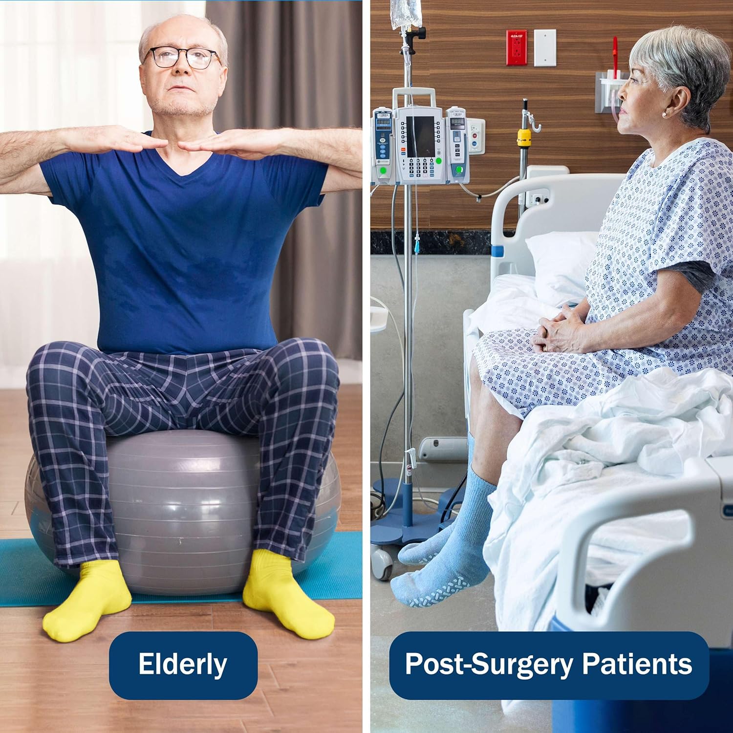 Hospital Socks with Grips - Soft, Stretchy, Grippy Socks – Hospitals and Nursing Homes - Image 6