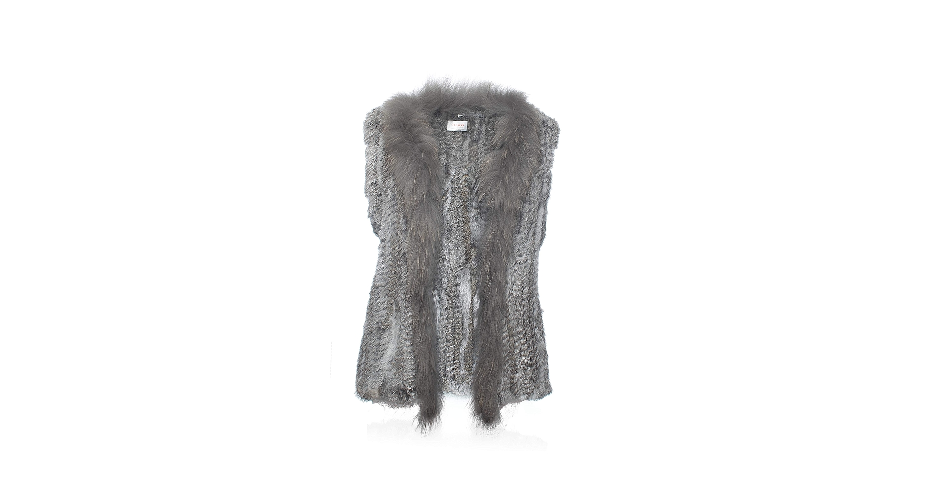 HEIZZI Genuine Rabbit Fur Vest for Women, Ladies Fur Vest