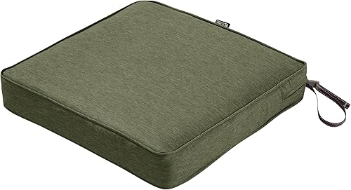 Miniatura 213 de Classic Accessories Ravenna - Cojín cuadrado para patio de 25 x 25 x 5 pulgadas, resistente al agua, con funda, para sillón de descanso, hongo