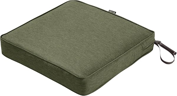 Classic Accessories 62-010-HFERN-EC Montlake Seat Cushion Foam and Slip Cover, Heather Fern, 21" Wide x 21" deep x 3" Thick - 1