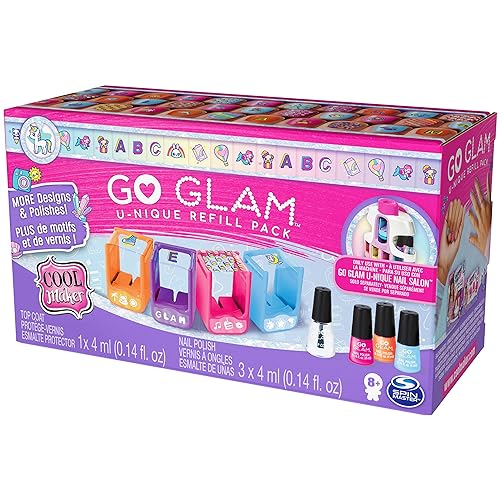Miniatura 25 de Cool Maker, GO GLAM Nail Surprise Shimmer - Juego de manicura exclusivo con 2 estilos de uñas a presión y más, kit de uñas para niños de 8 años