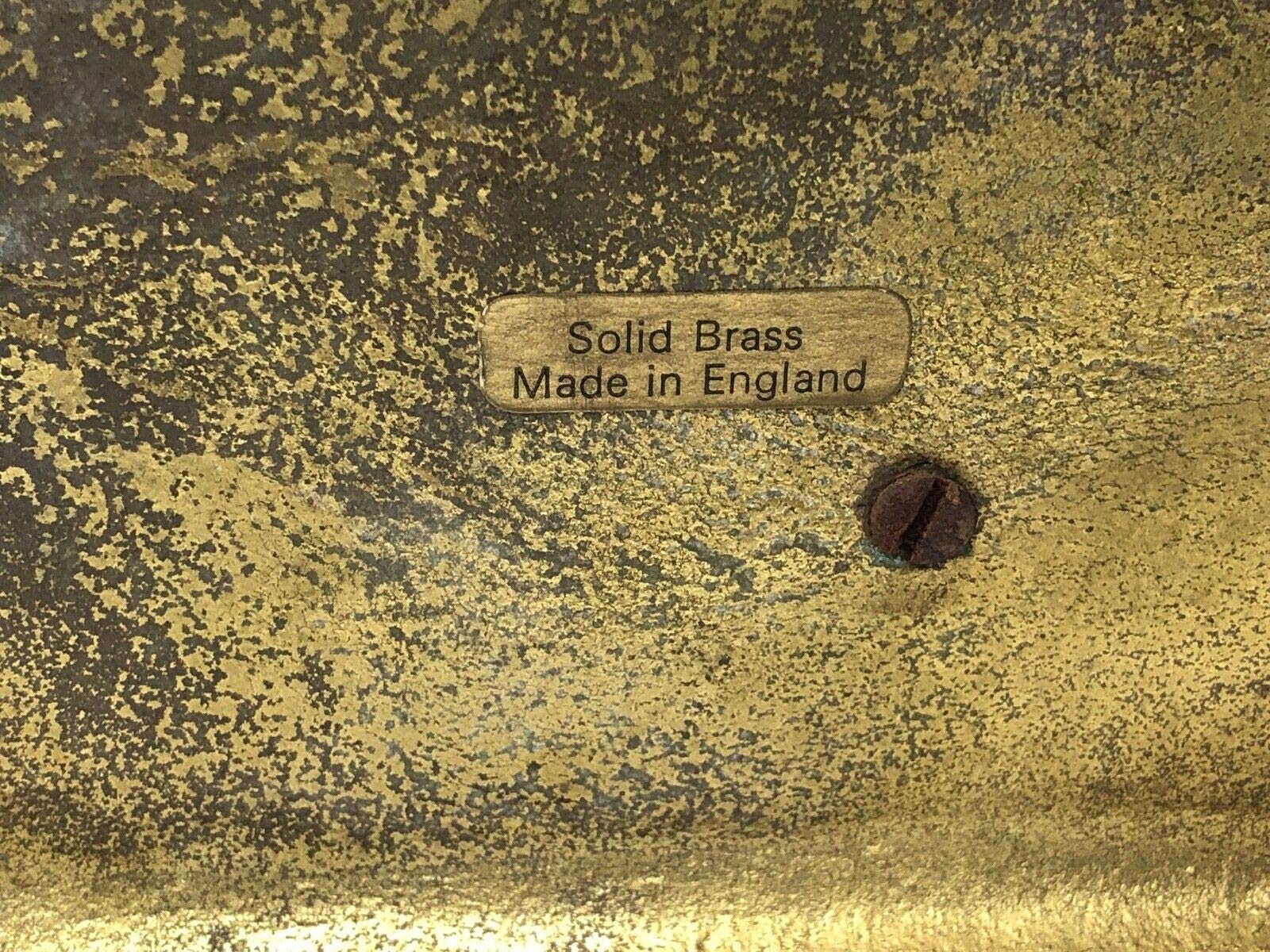 Fermaporta in ottone industriale dell'inizio del XX secolo, colore: nero